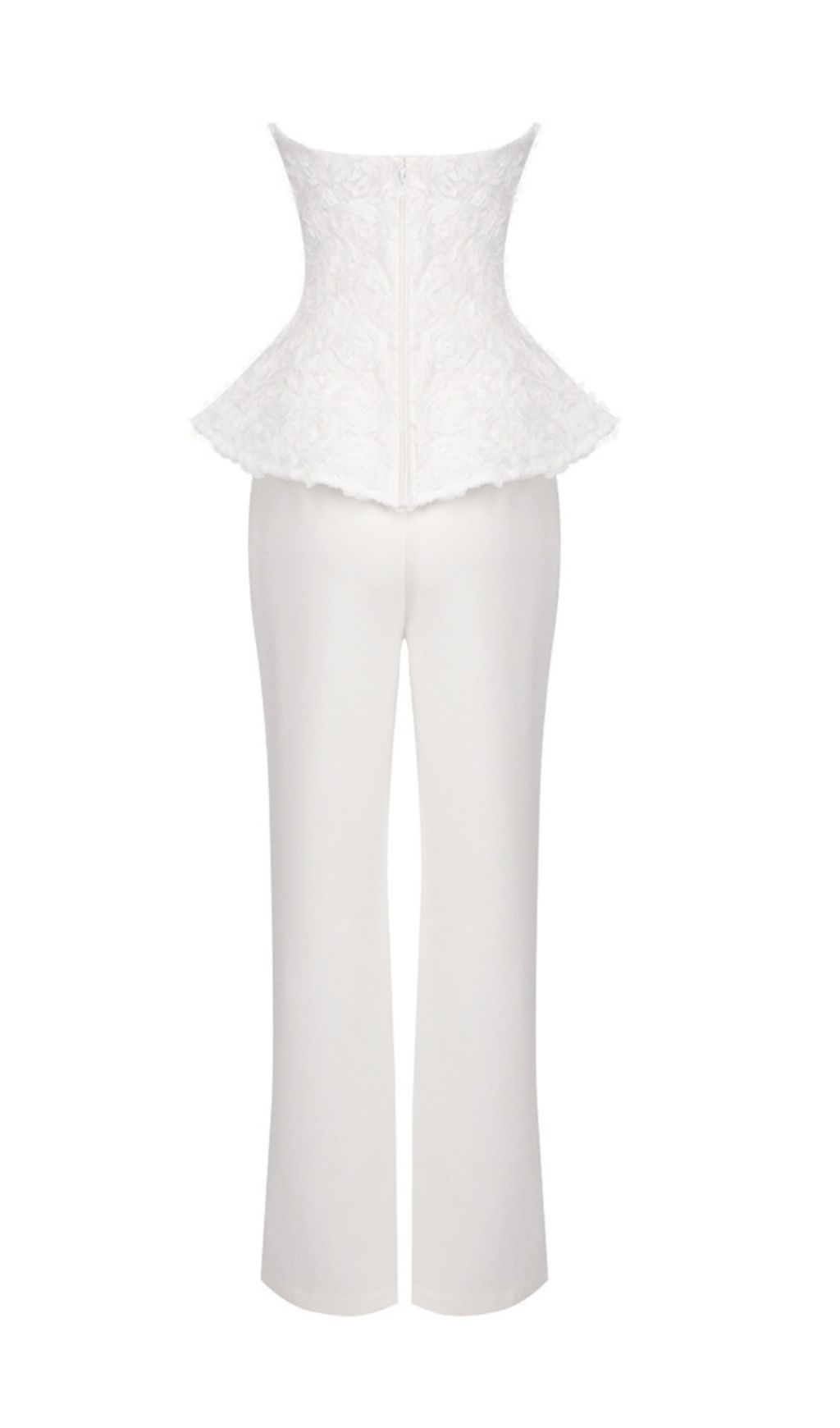 6e3a3445328a02e5e1613a38ae48f59e.jpg Fashionslee Women Jerusha White Flower Top & Pants Set