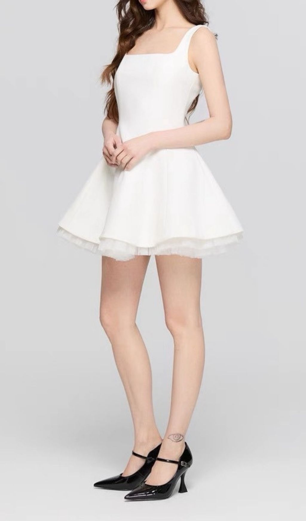 Fashionslee Women Karlie White Strappy Mini Dress