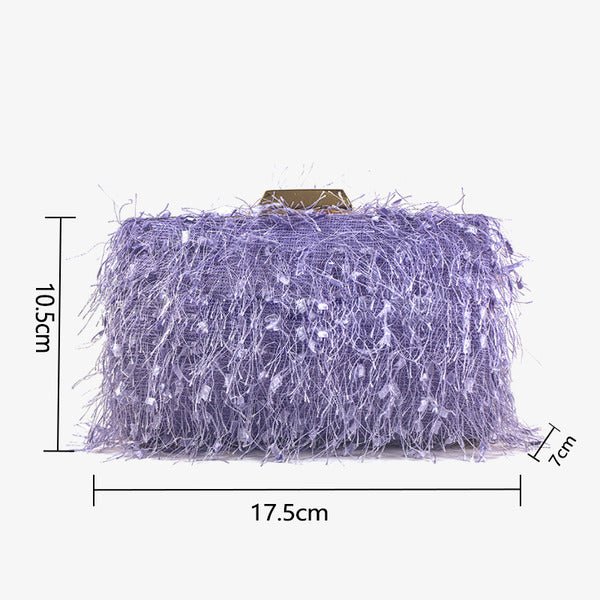 Fashionslee Women Andromeda Square Tassel Clutch