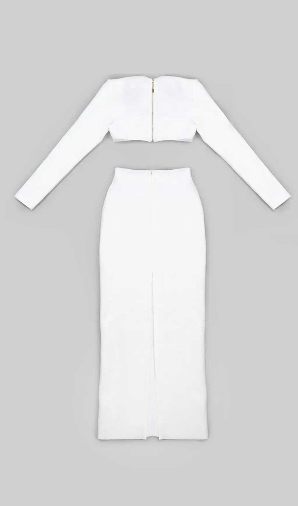 6f1a57084e91e48868e443a592778ef0.jpeg Fashionslee Women White Two Pieces Bandage Set