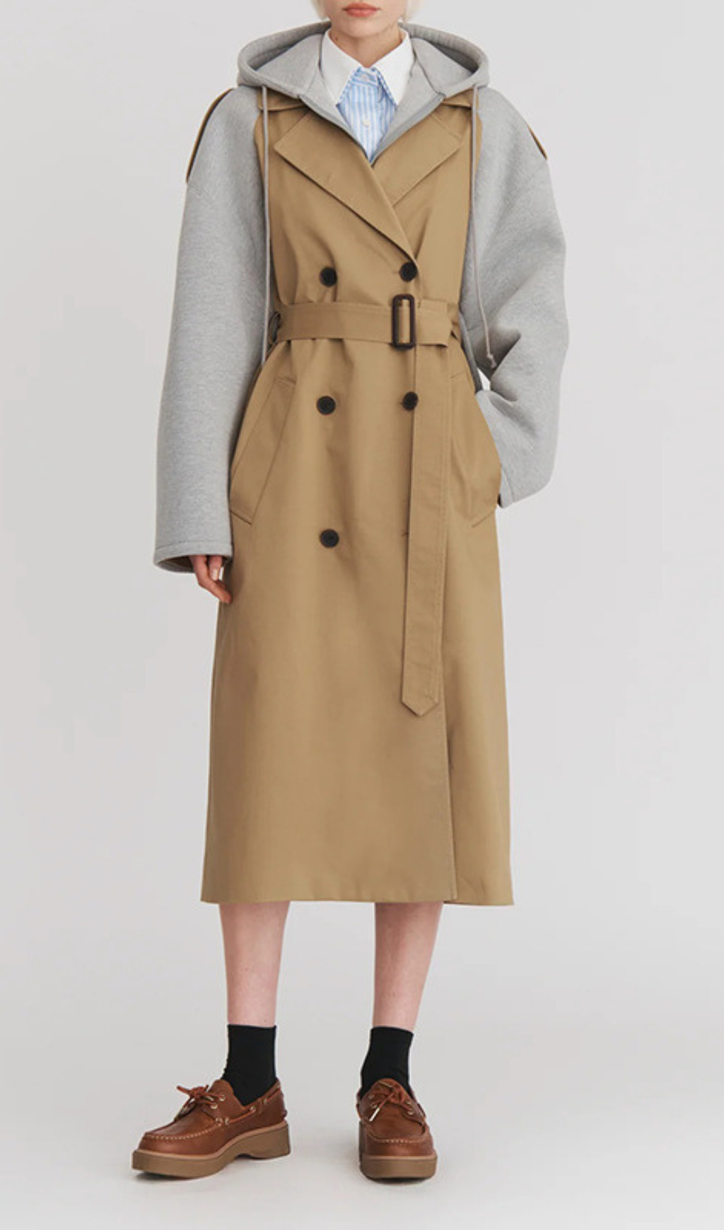 6f53075cb880e85cfae9fa9fad0a6c33.png Fashionslee Women Gwidon Color-blocked Long Coat With A Hood