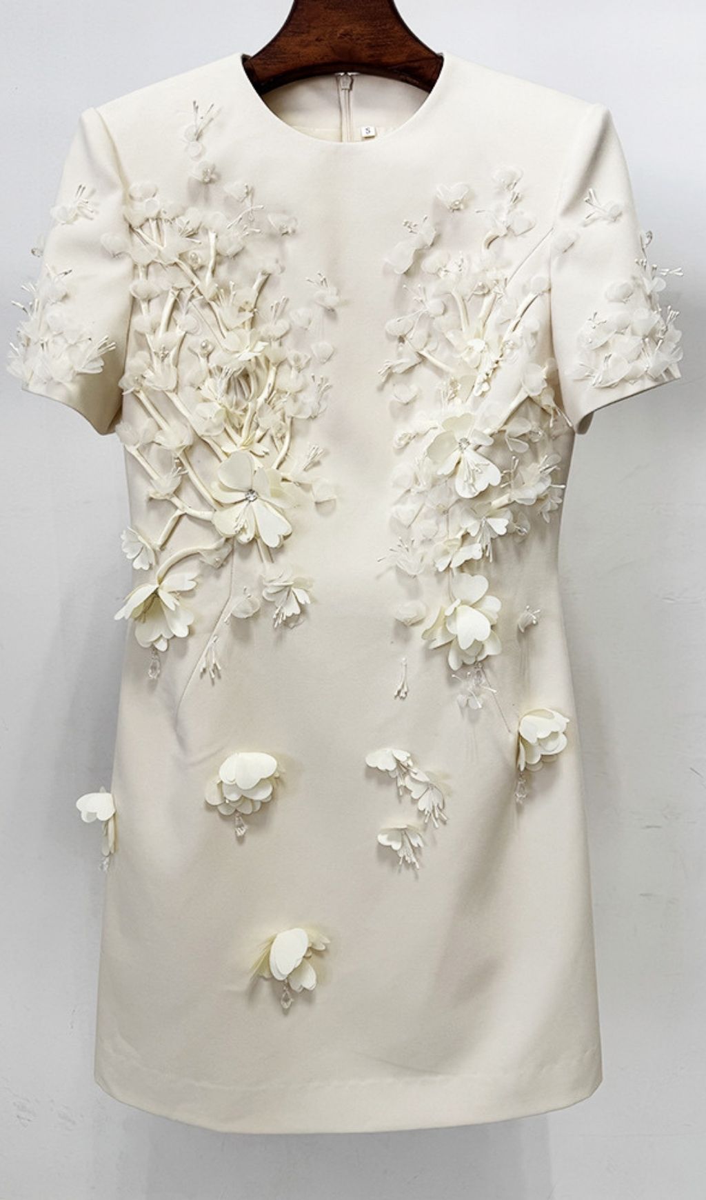 Fashionslee Women Kenda 3D Flower Embellished Mini Dress