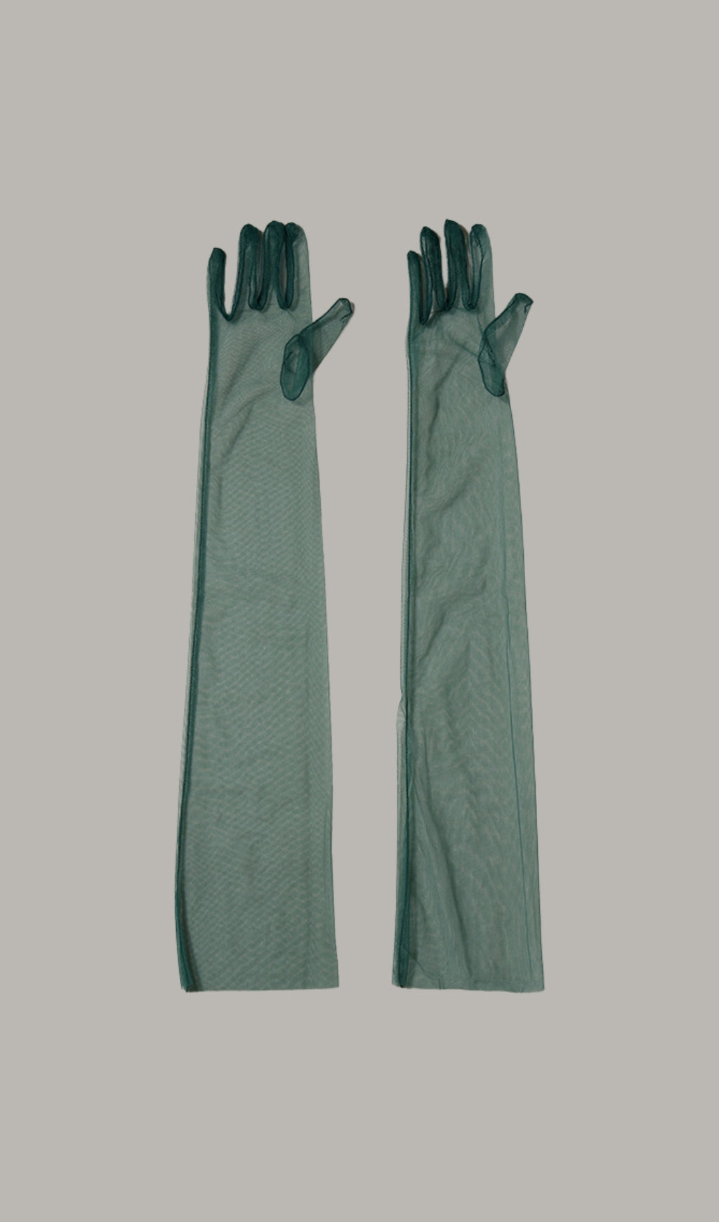 Fashionslee Women Green Mesh Gloves