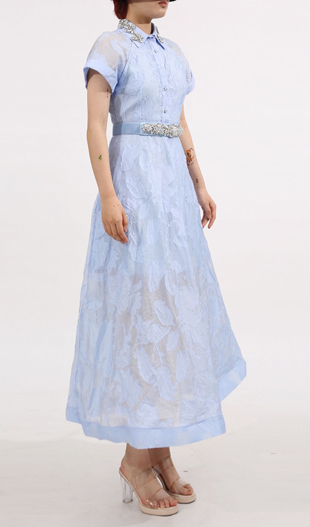 700fabe63076a3c64cef3cb9217e701b.jpg Fashionslee Women Finley Blue Crystal Midi Dress