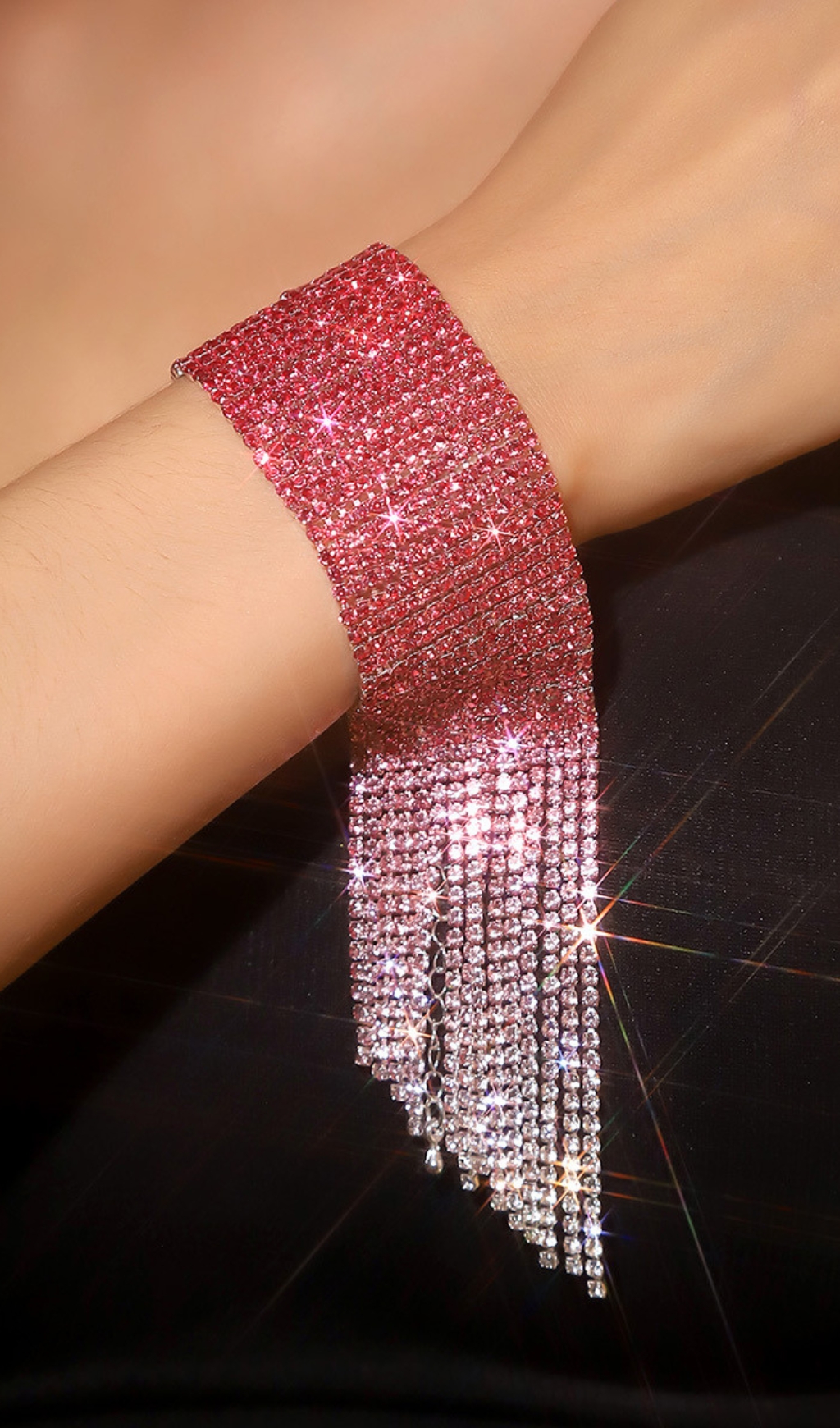 Fashionslee Women Danna Pink Rhinestone Bracelet