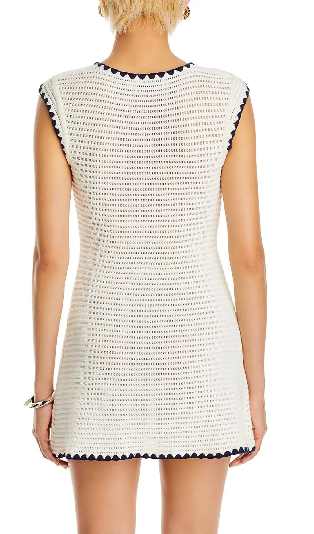 Fashionslee Women Brandie White Crochet Mini Dress