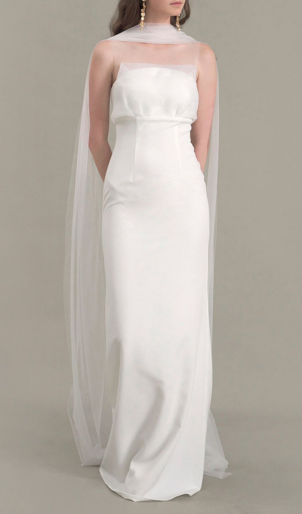 70fbbe7a37940985b92056855b2b3216.jpg Fashionslee Women Jalene White Mesh Wedding Dress