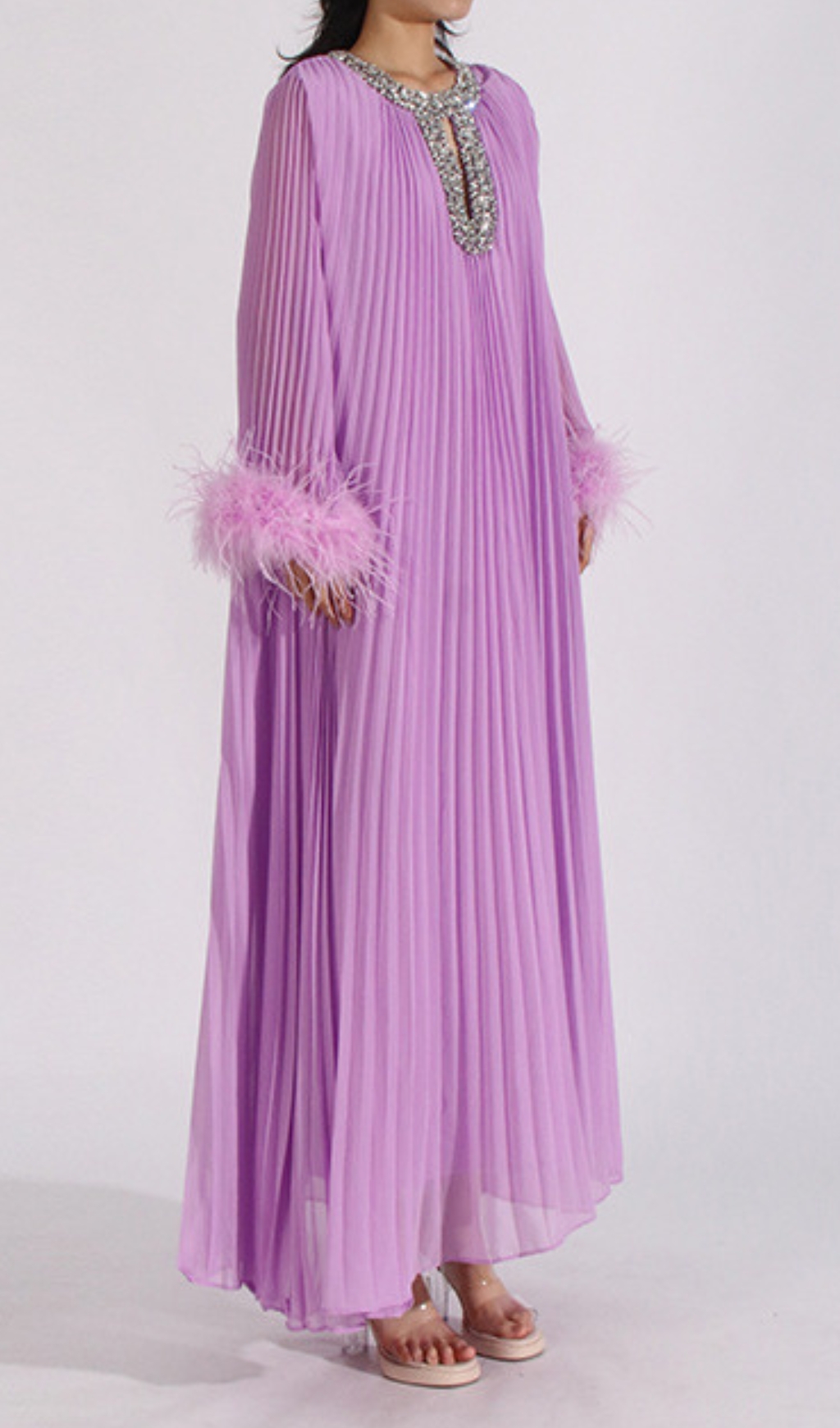 70fd848b0d0b5ea5fa60a0bafe59a124.jpg Fashionslee Women Cierra Diamond Feather Long Sleeve Maxi Dress
