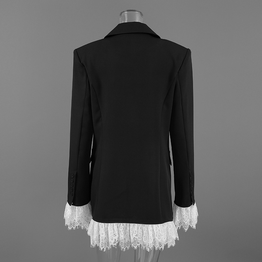 7120b2601f95870ada0812b40af8a799.jpg Fashionslee Women Anitra Collar Lace Blazer