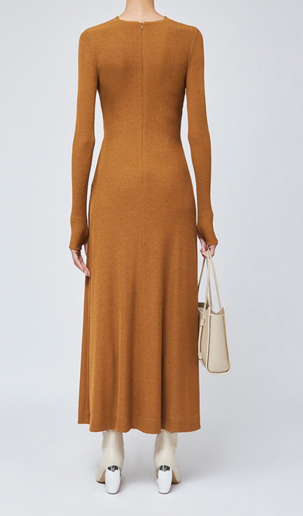 Fashionslee Women Braydon Cutout Knit Long Sleeve Midi Dress
