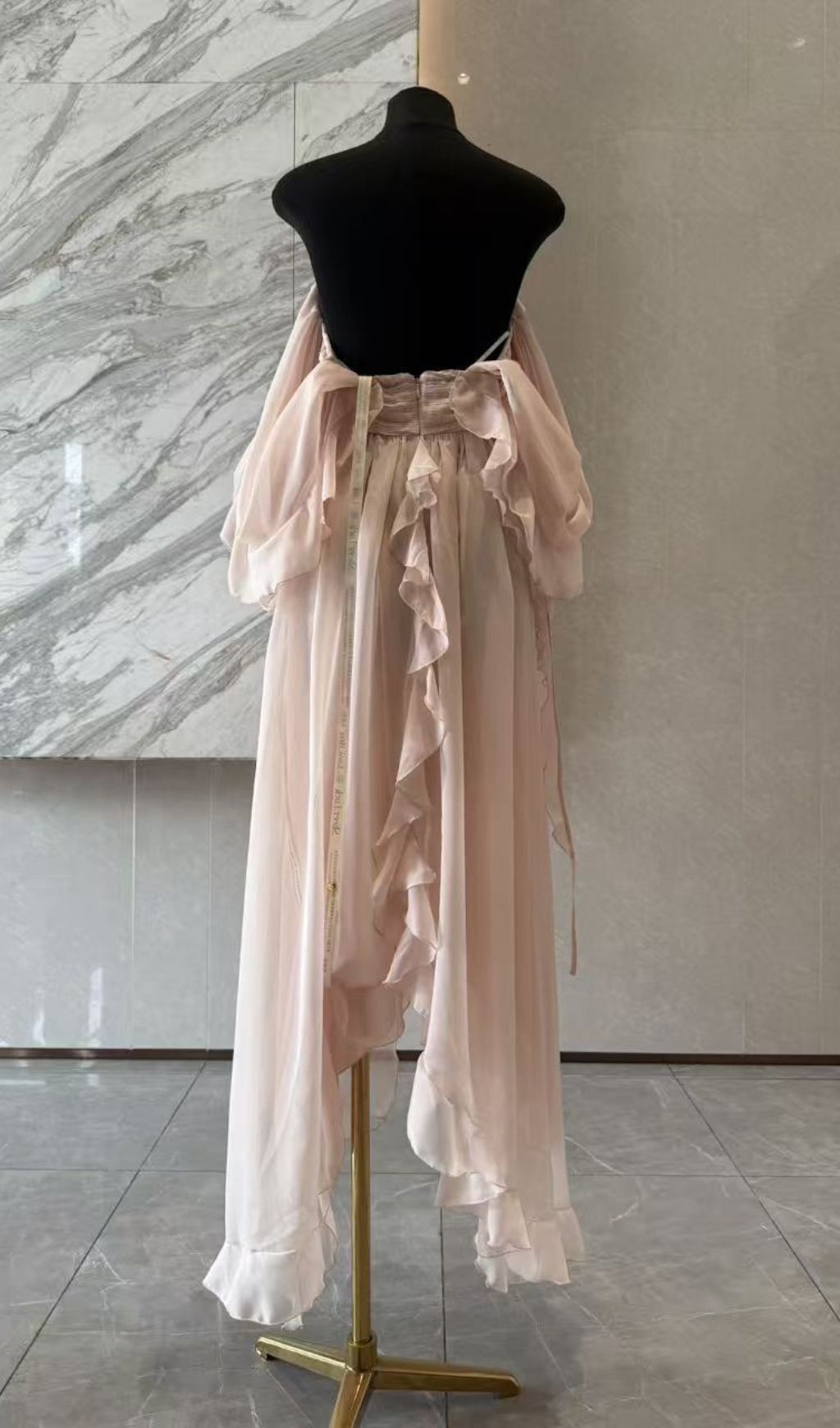 7163ee0bc39fc0fd8c85c98924dfdaf1.jpg Fashionslee Women Komali Pink Halter Butterfly Ruffle Maxi Dress