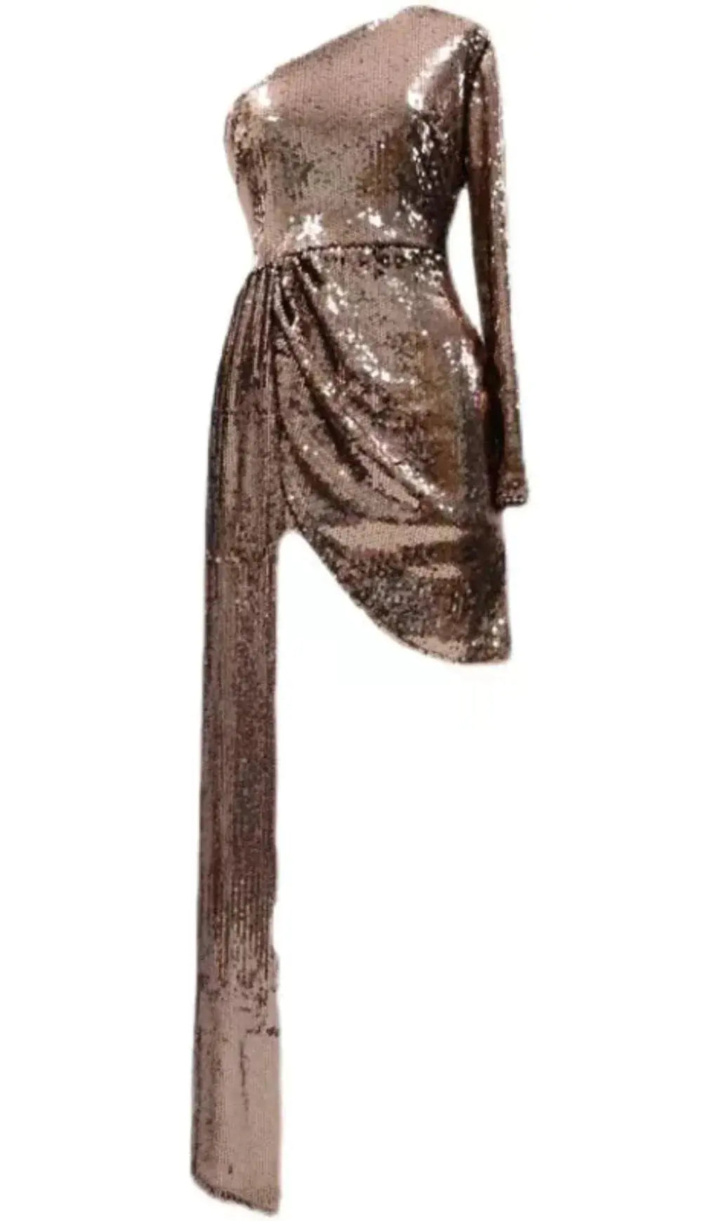 718c1e038cd87c1d30f463ffadb8bf99.jpeg Fashionslee Women Sequins One Shoulder Mini Dress In Gold
