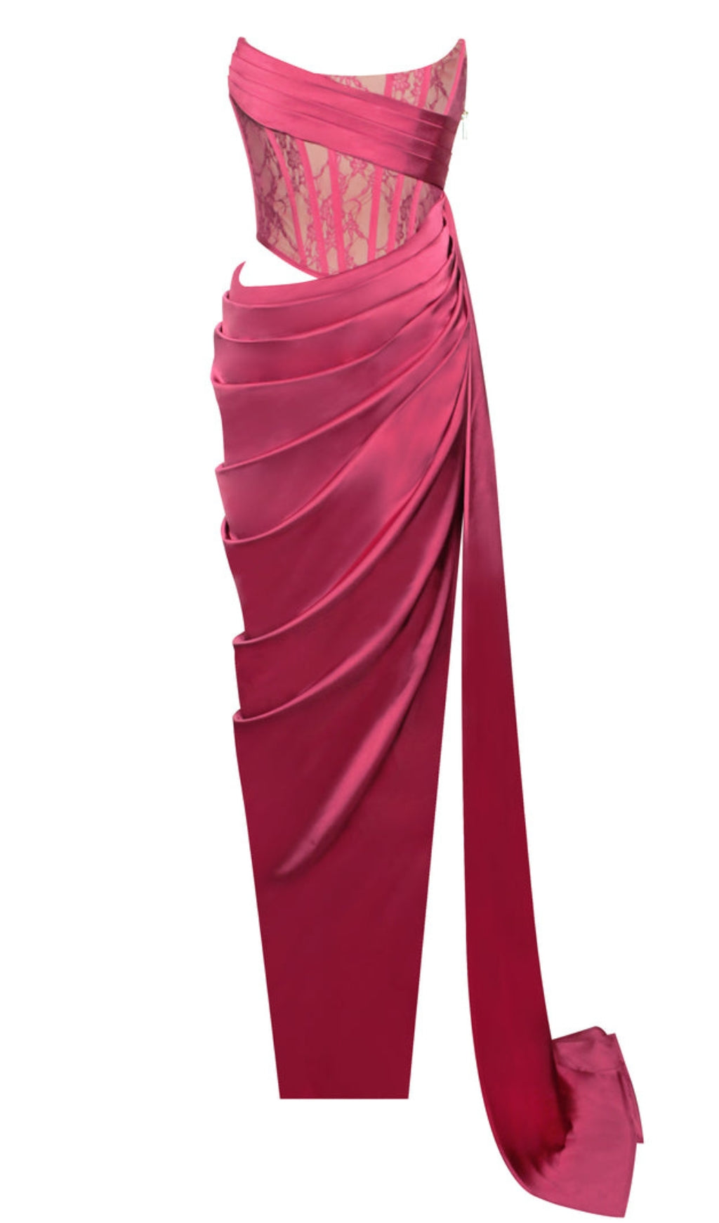 7190d9617c7882cd180a9fe7952313d6.jpeg Fashionslee Women Corset Satin Pleated Maxi Dress In Red