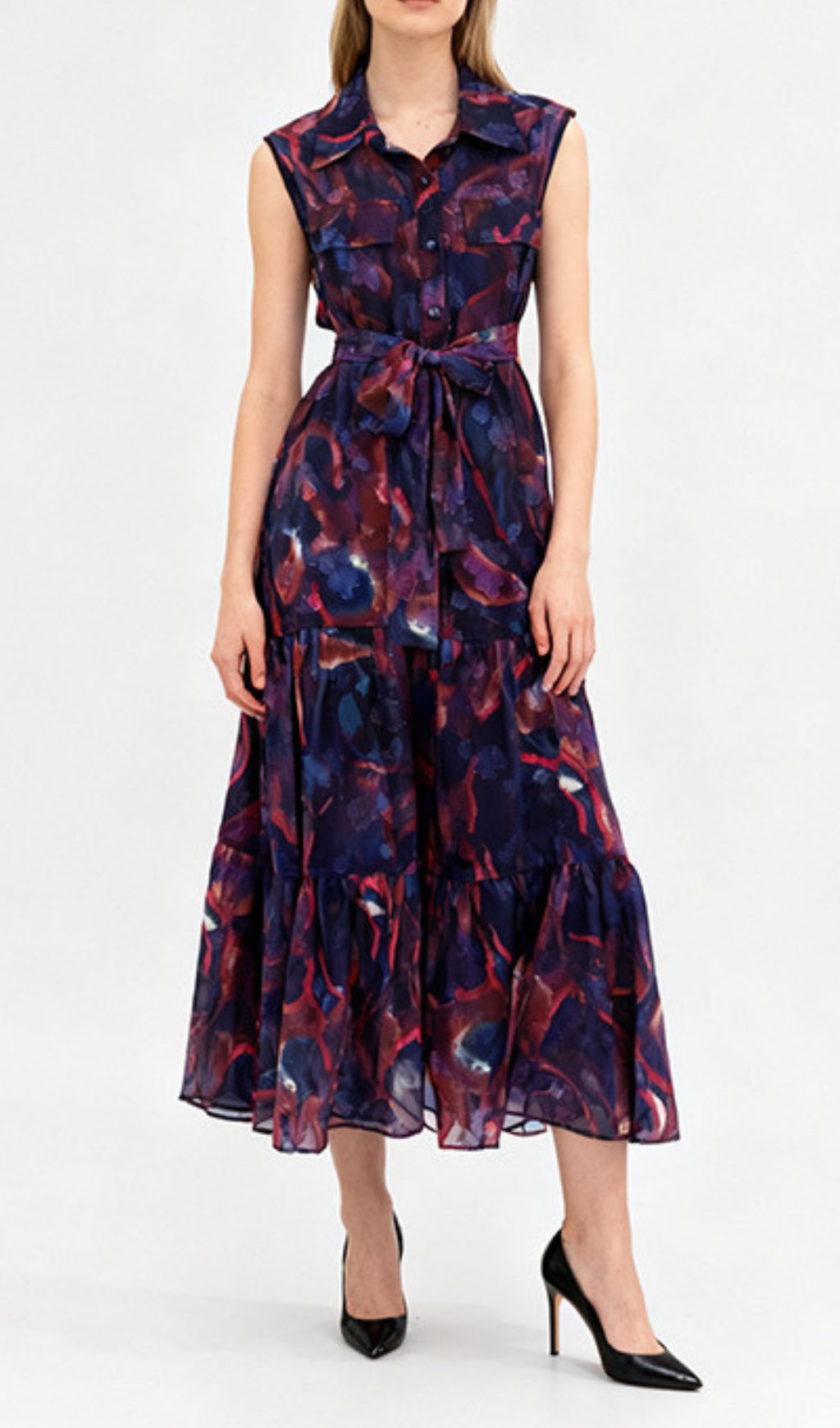 Fashionslee Women Jaap Sleeveless Printed Midi Dress