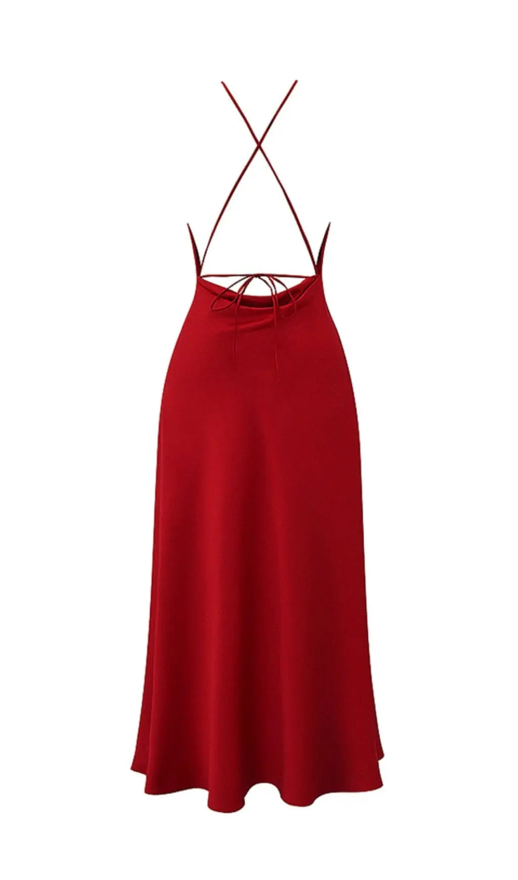 TRENDING RED ROSE SLIT MAXI DRESS - OWNCI