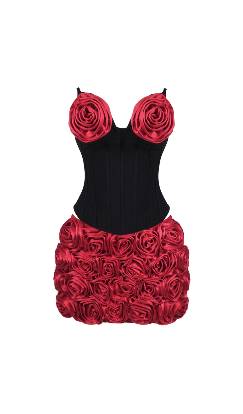 726e9769efc8b16f5936835f028ba23a.jpg Fashionslee Women Columbine Flower Corset Top & Skirt Set