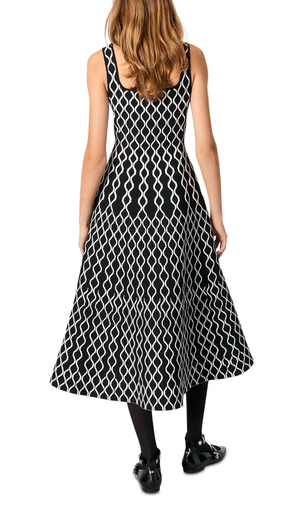 Fashionslee Women Jacquard Knit Midi Dress