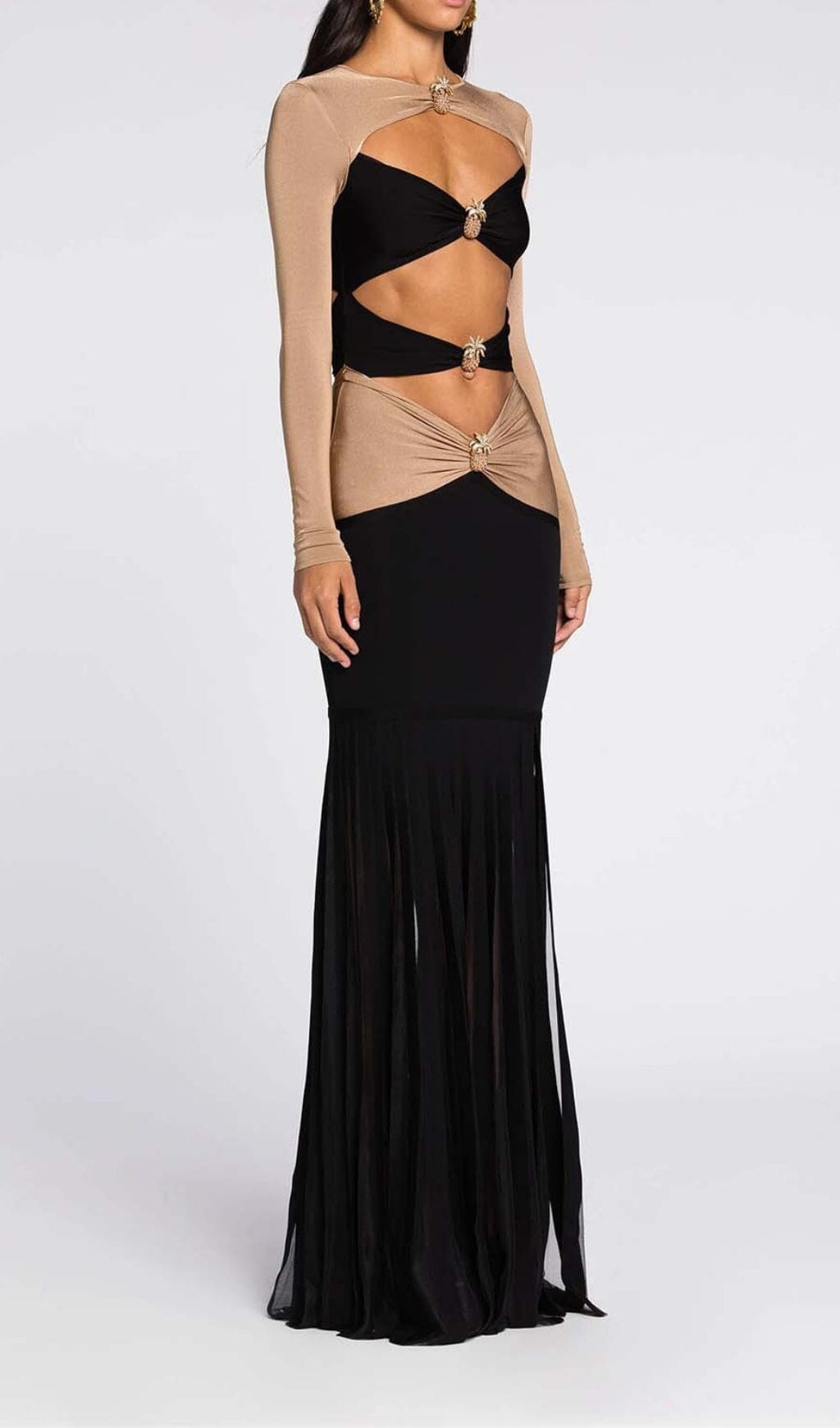 72e260d2da0489db57f403b65c190c85.jpeg Fashionslee Women Embellished Cutout Maxi Dress In Semi