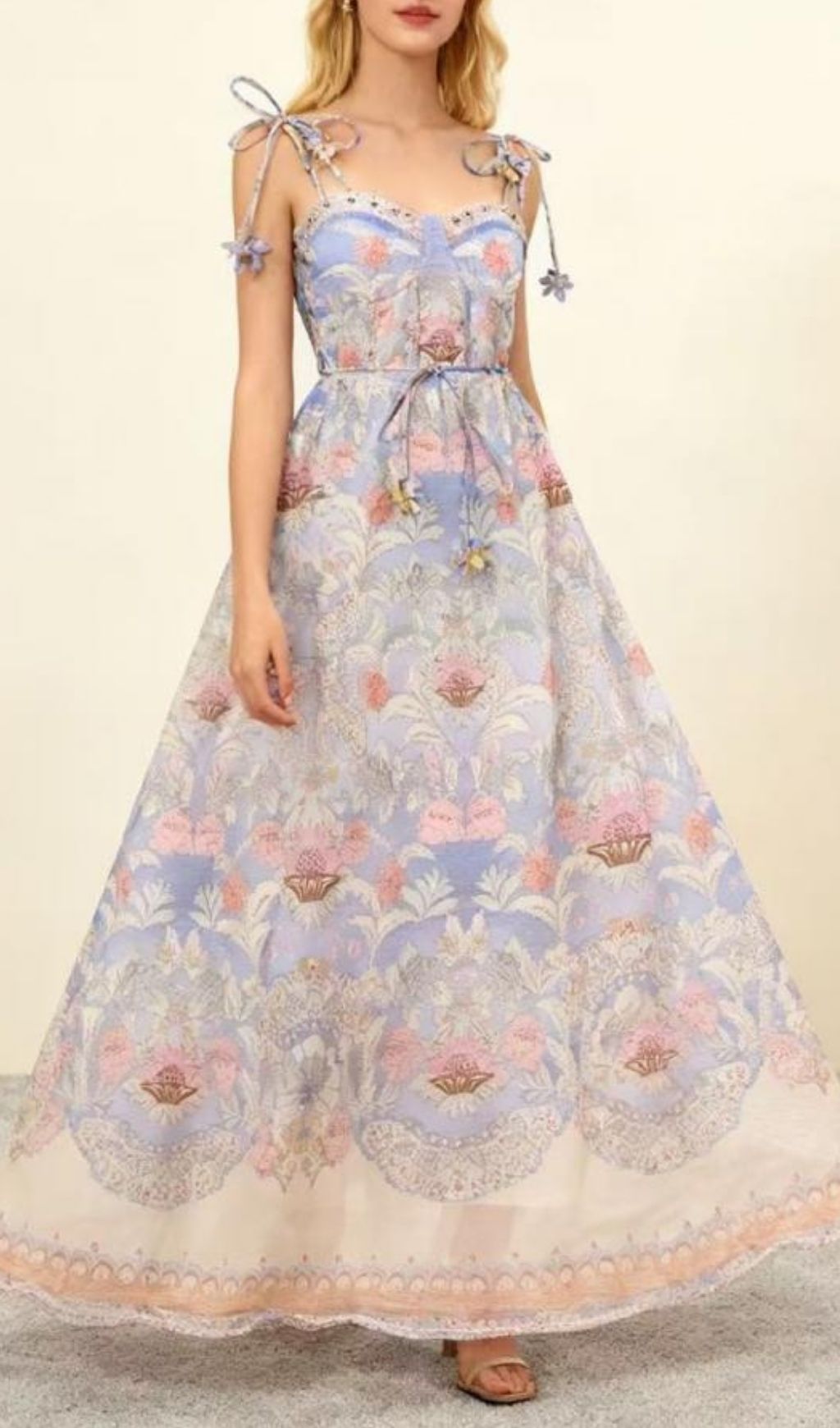 7323bf547460434122d9fa70a25d46a7.jpg Fashionslee Women Kamaile Strappy Printed Maxi Dress