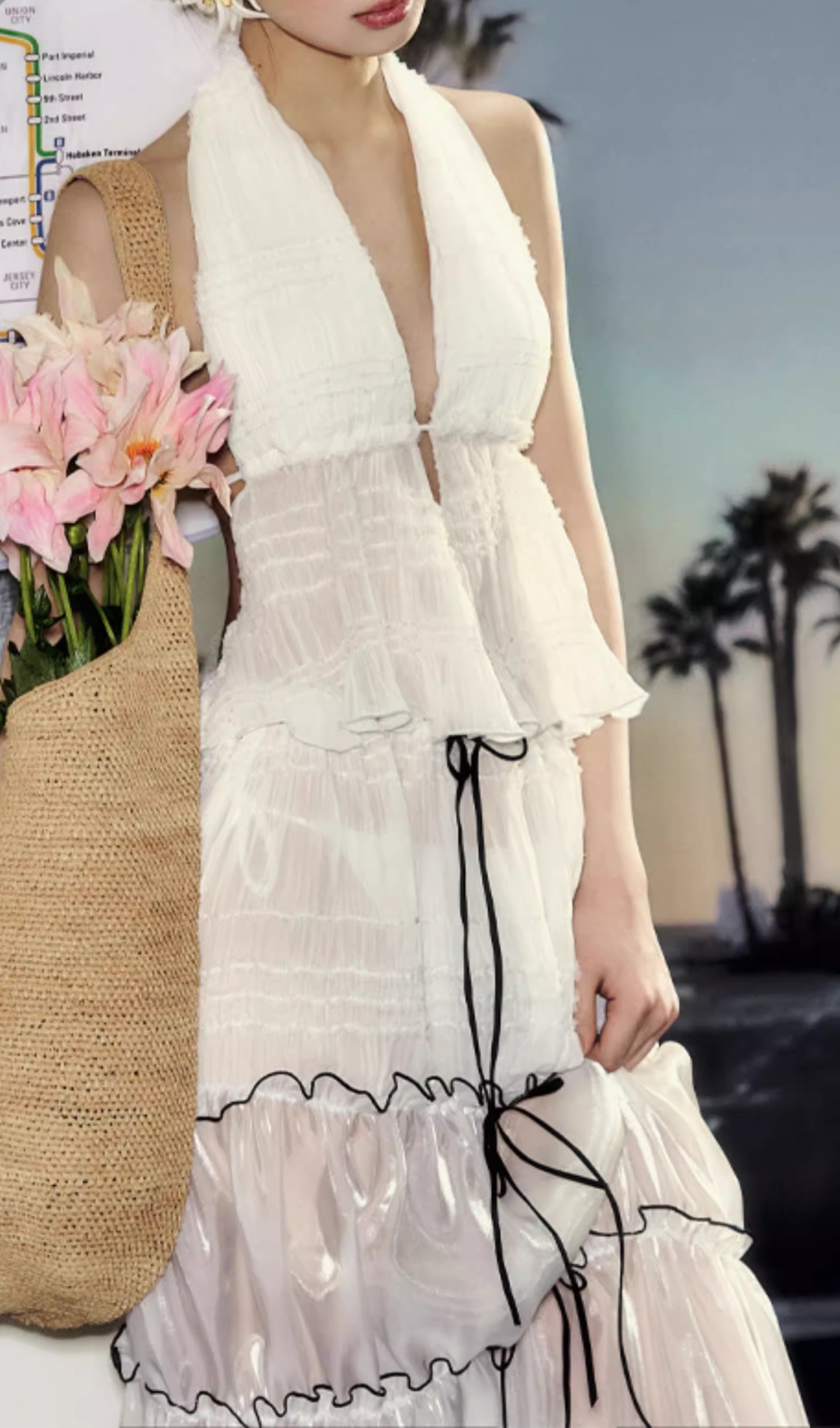 7395dc015786d23e612dcbf0f772bc73.jpg Fashionslee Women Devrim White Halter Two-Piece Swimsuit