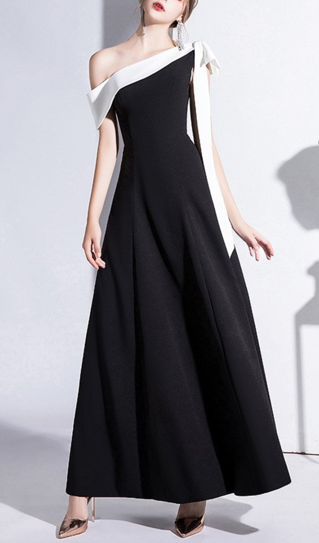 744394b0aa8e1986c6e60c9edc1854eb.jpeg Fashionslee Women Pagged Bow Midi Dress In Black