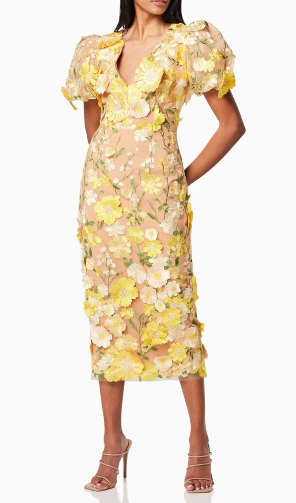746eba75fabbe1b183dd19c617f94677.jpeg Fashionslee Women Aliya 3D Flower Midi Dress