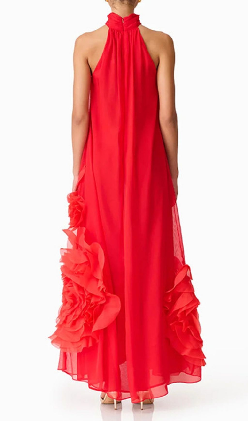 Fashionslee Women Kaylen Red Sleeveless Flower Maxi Dress