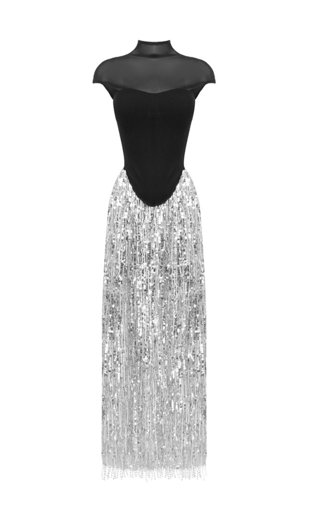 75073b49ff1d648c507905febe8f2d97.jpg Fashionslee Women Donna Corset Tassel Sequin Maxi Dress