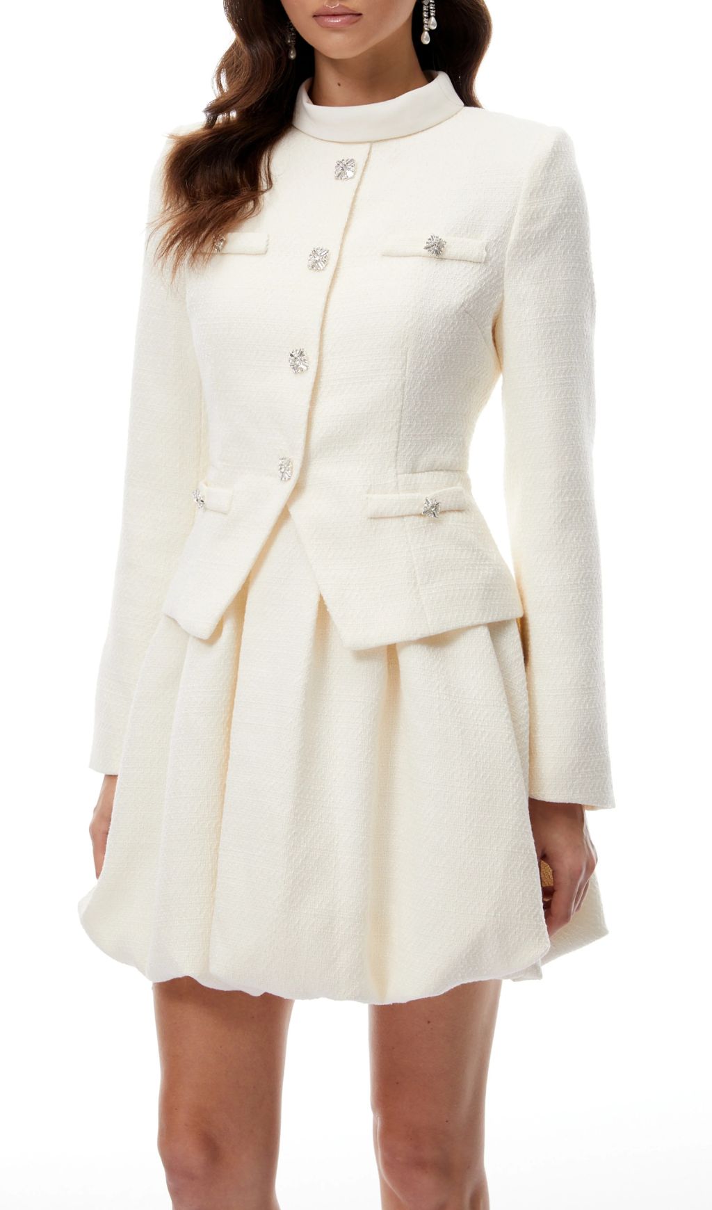 VIRAL WHITE MINI DRESS – AESTHETIC LONG SLEEVE - OWNCI