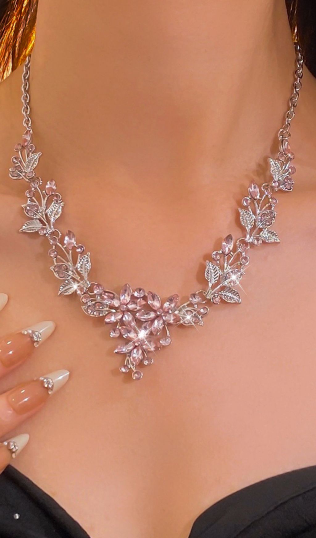 Fashionslee Women Juelz Flower Leaf Necklace & Earrings