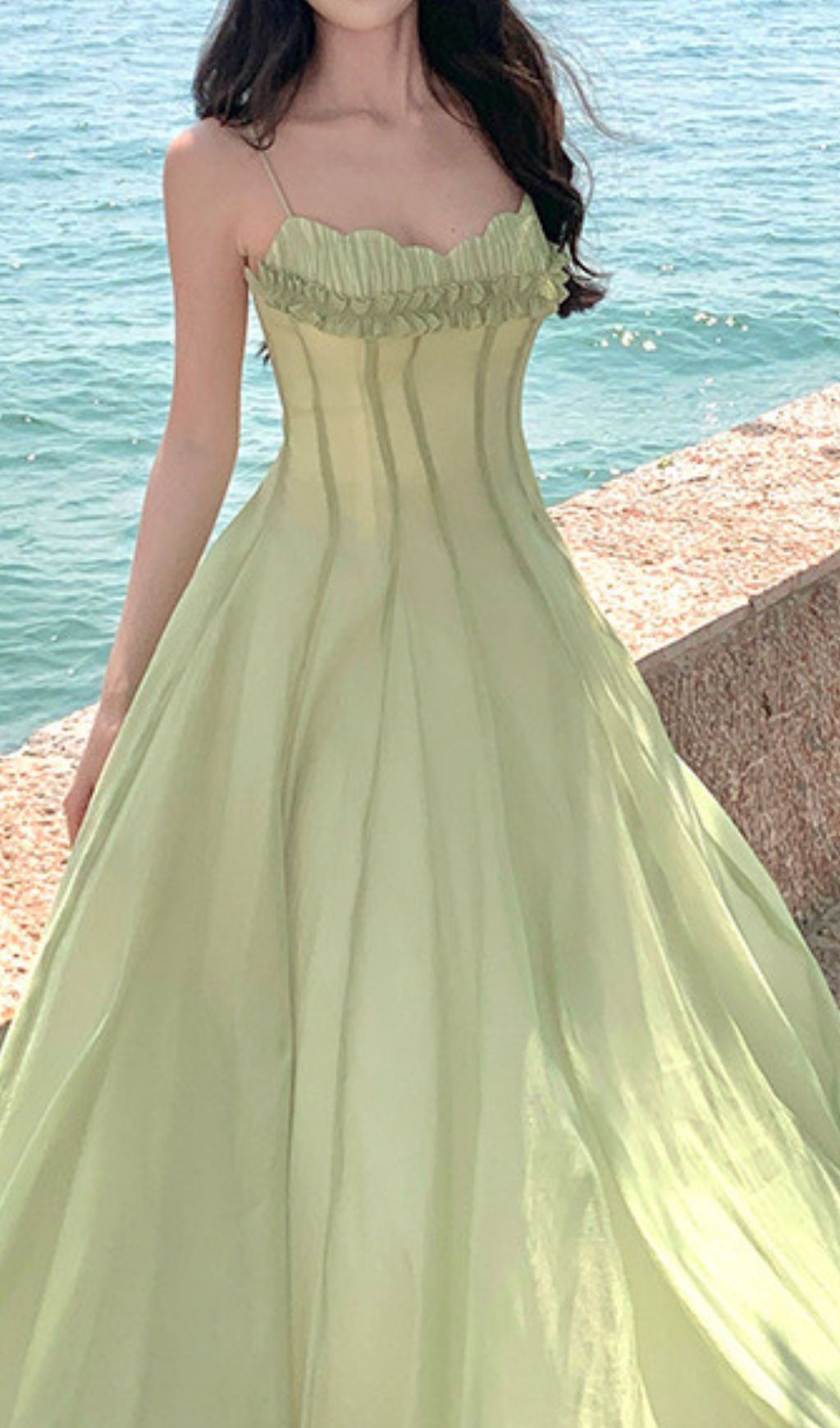 7532618667027c3700441f6654a625c1.jpg Fashionslee Women Fala Green Strappy Maxi Dress