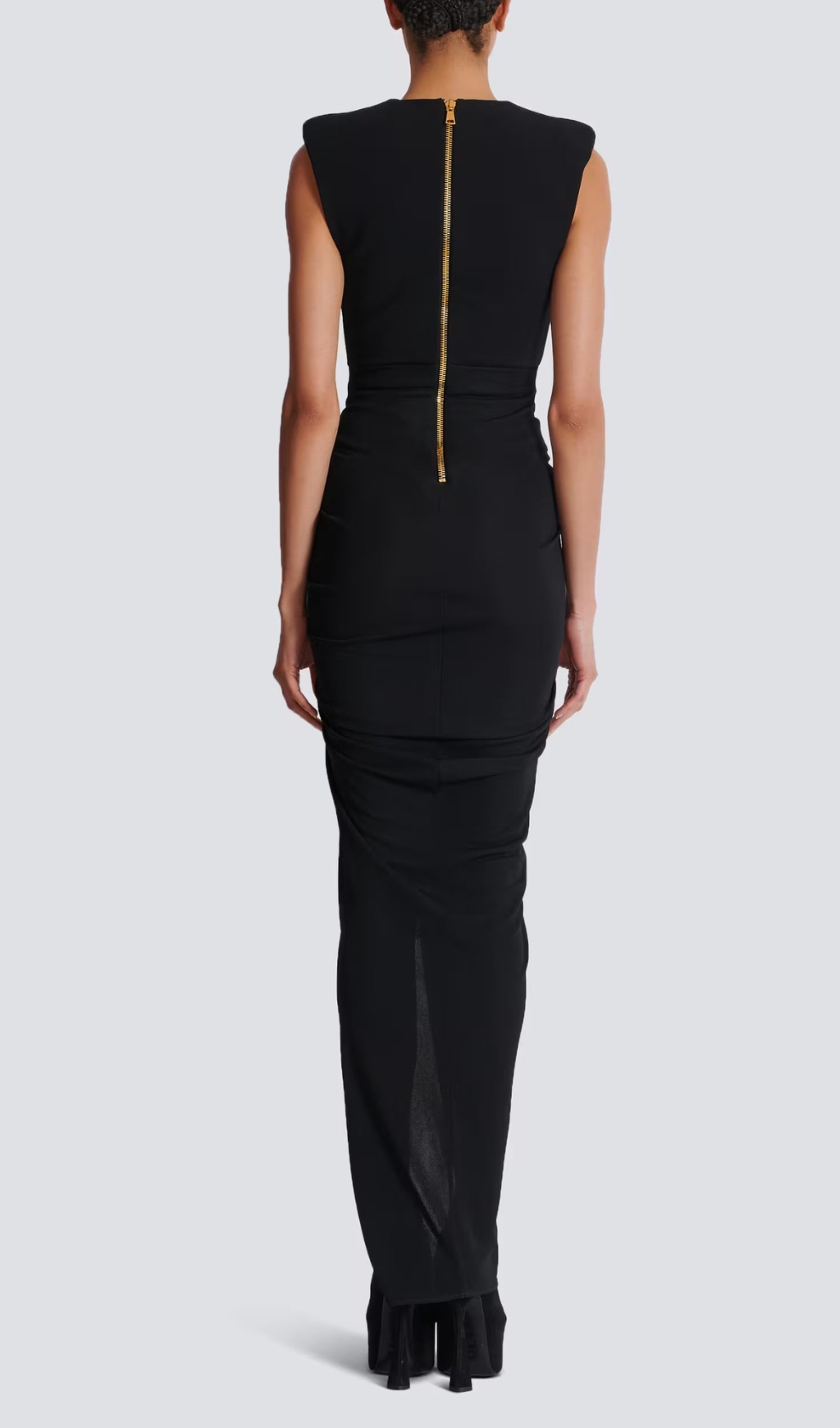 Fashionslee Women Delphia Black Button Detail Maxi Dress