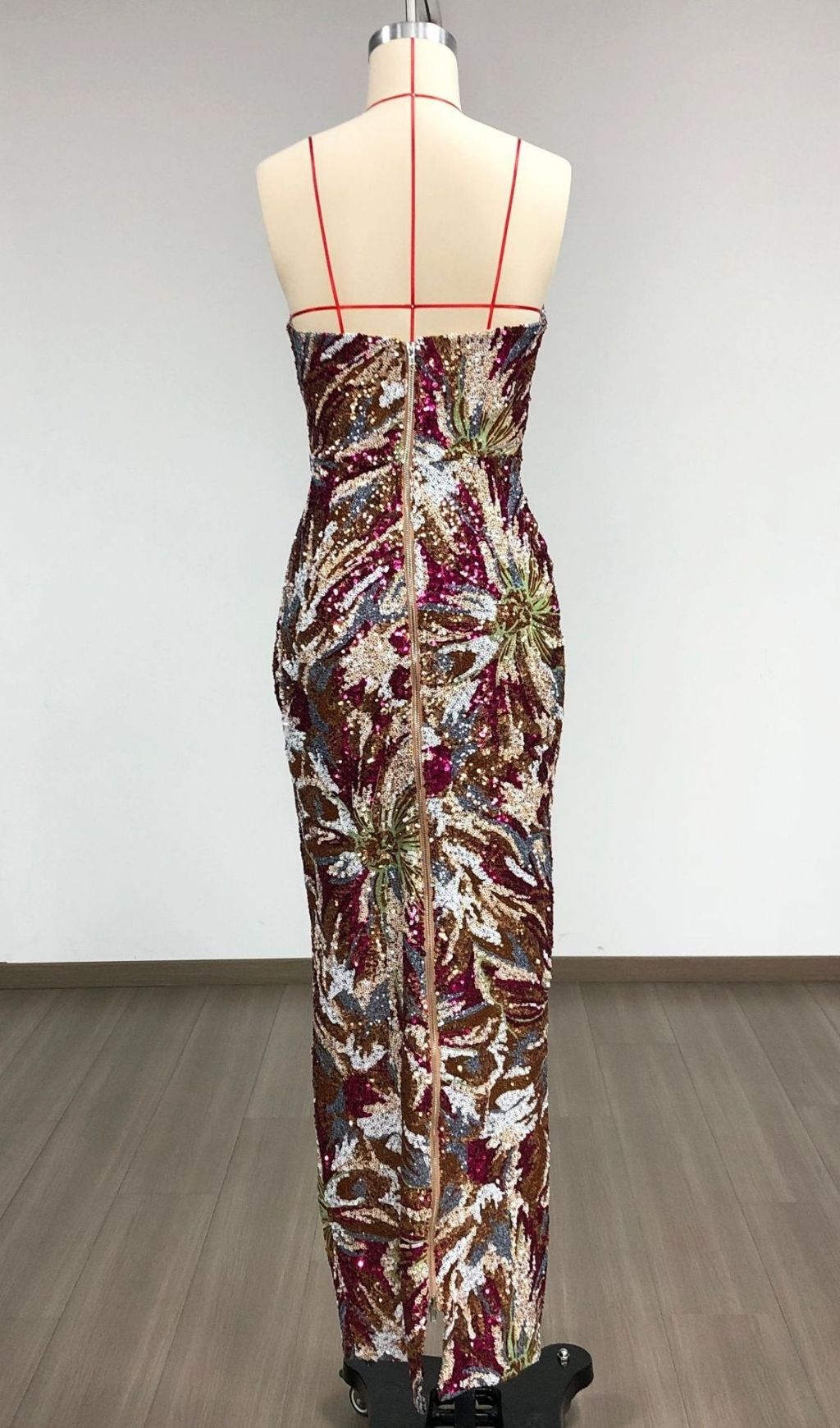 75449c32993196412afb47a412e14769.jpg Fashionslee Women Karise Strapless Sequin Maxi Dress