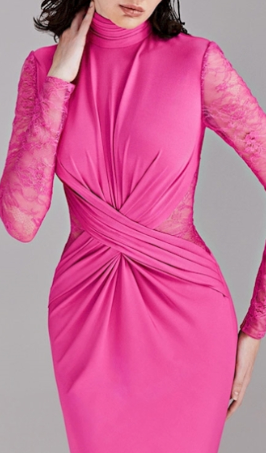 PINK DRAPED MUST-HAVE GOWN AESTHETIC - OWNCI