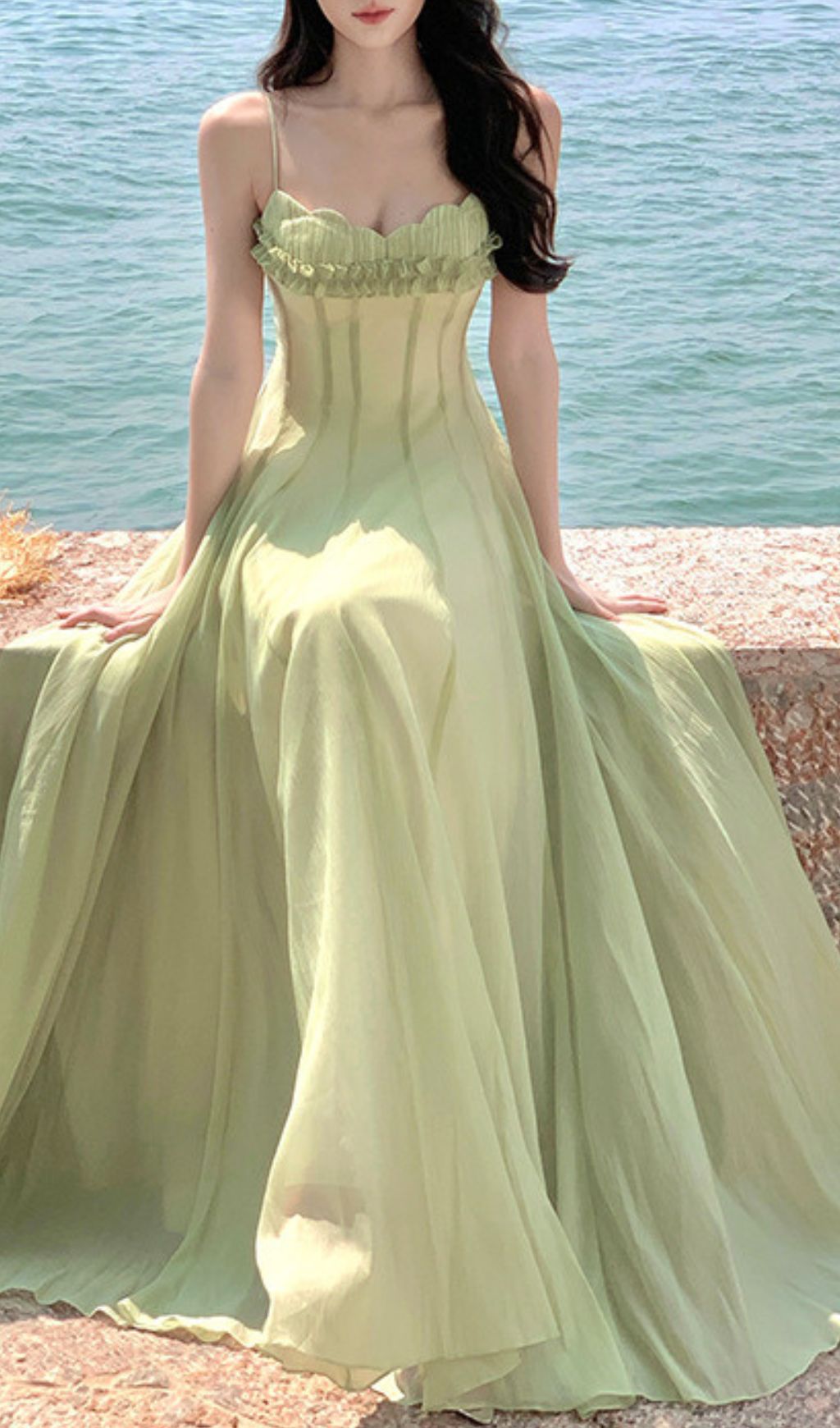 75e361be37033865e79dc9101ced2ca5.jpg Fashionslee Women Fala Green Strappy Maxi Dress