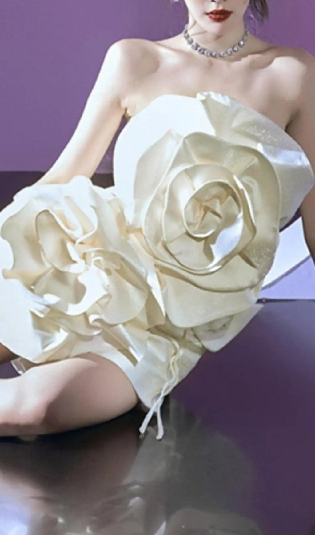 7611e0af1ccd695a981643849f276856.jpeg Fashionslee Women Achlys Beige Flower Bind Mini Dress