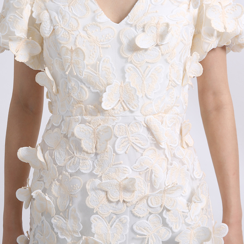 Fashionslee Women Eljah Butterfly Puff Sleeve Mini Dress