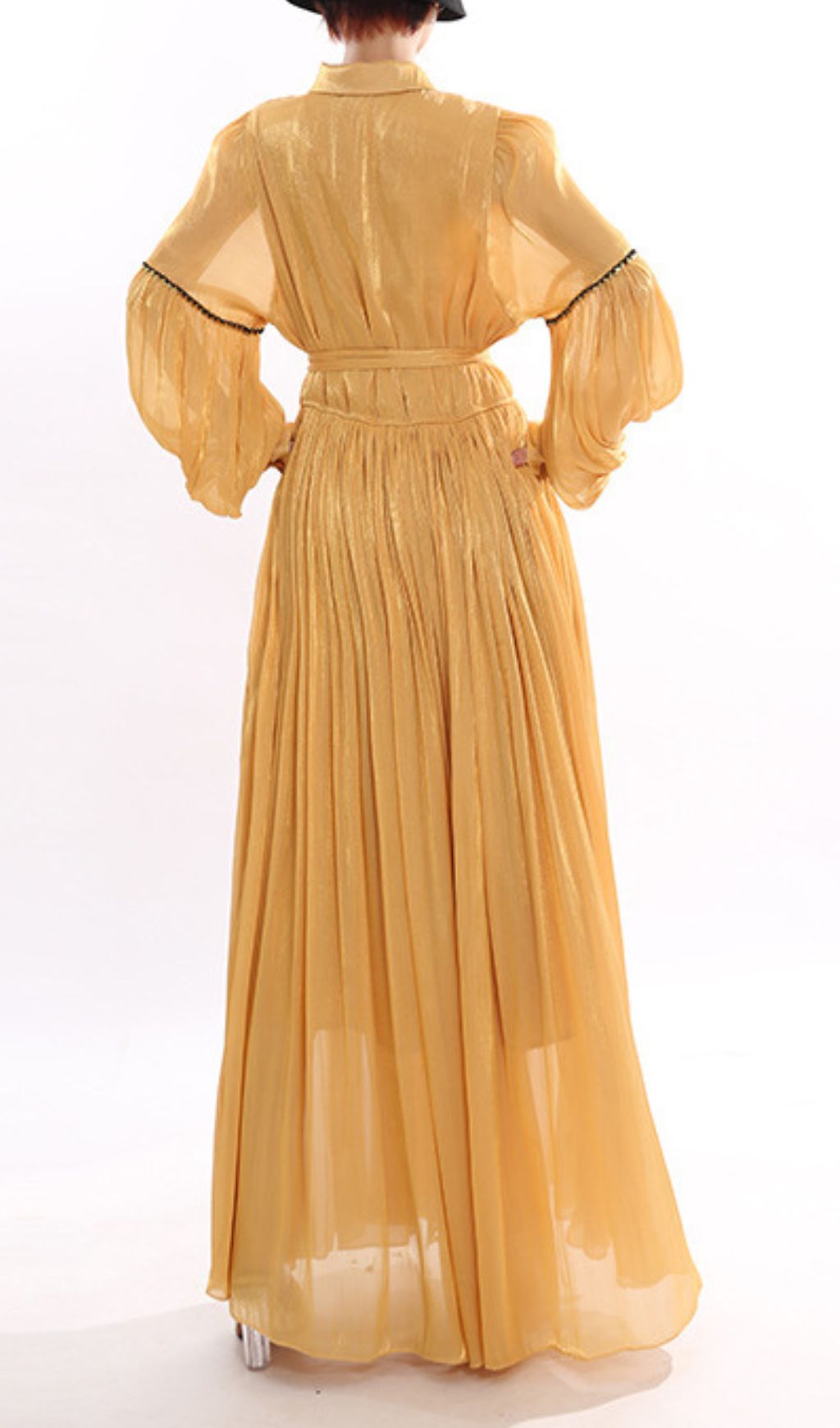 Fashionslee Women Jeseray Yellow Long Sleeve Maxi Dress