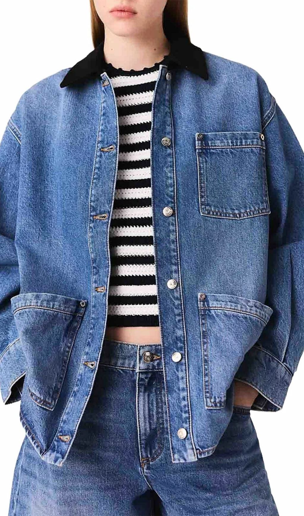 7687ce959363ae67f6c951b75142b081.jpg Fashionslee Women Faded Denim Jacket
