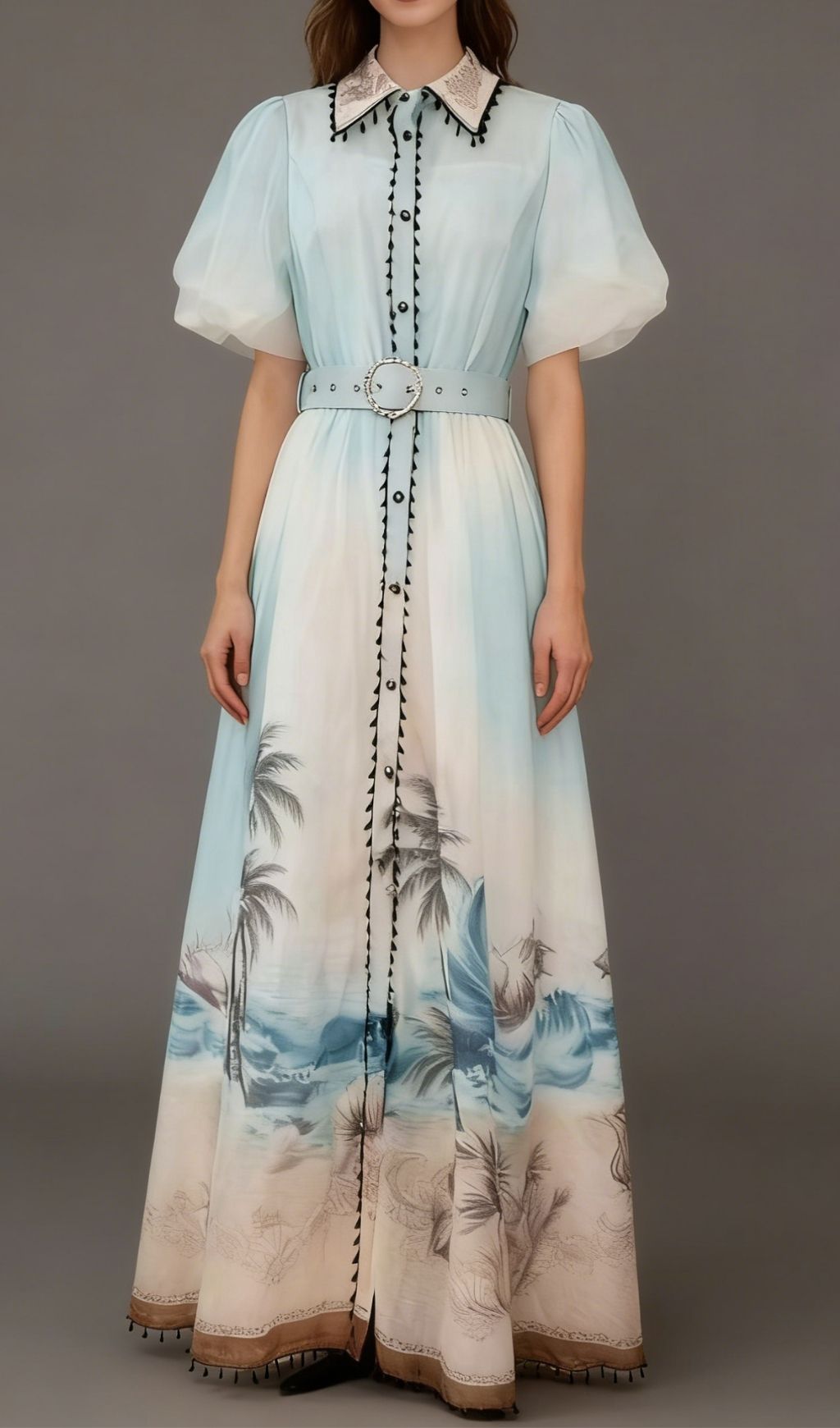 76b333b3da5f1df4af3c7fd0da923386.jpg Fashionslee Women Karrie Blue Printed Maxi Dress