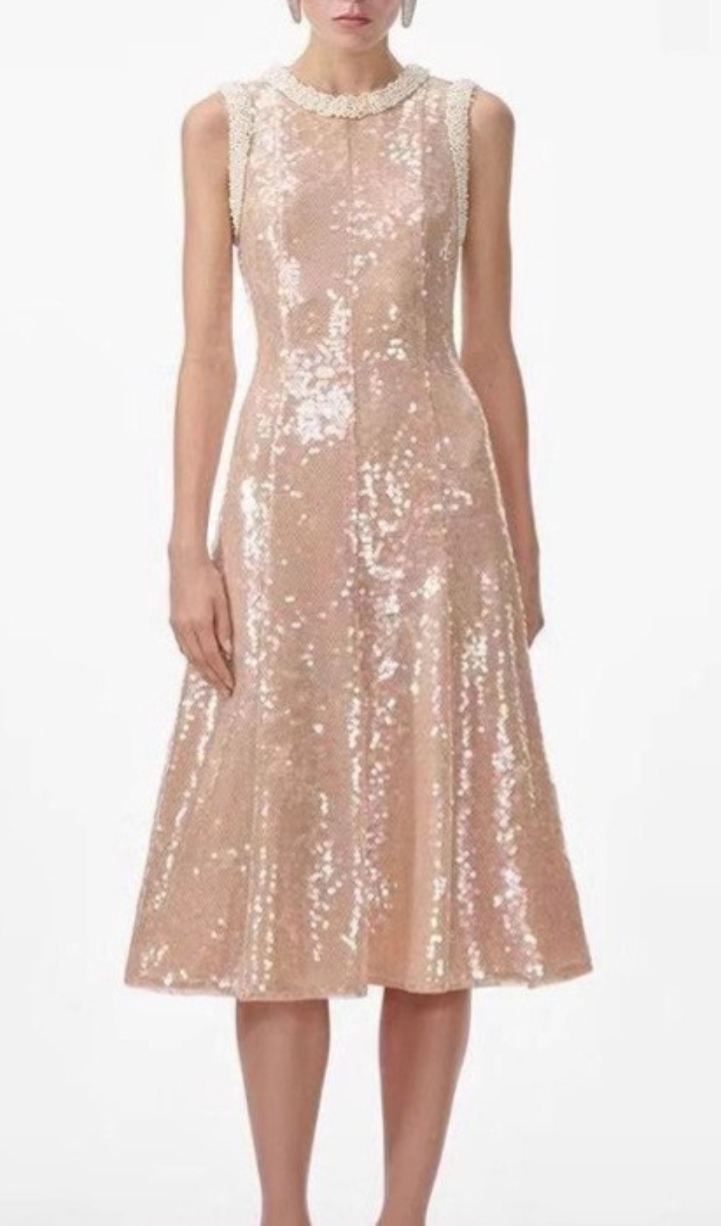 Fashionslee Women Chaniya Sequin Sleeveless Midi Dress