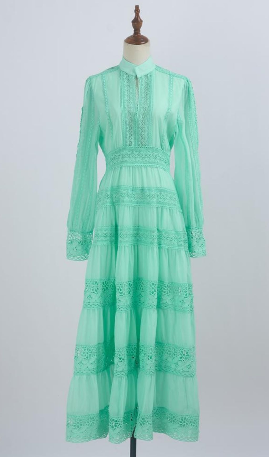 76efe06129e507596e742ede9f2f2aa7.jpg Fashionslee Women Kamara Green Long Sleeve Maxi Dress