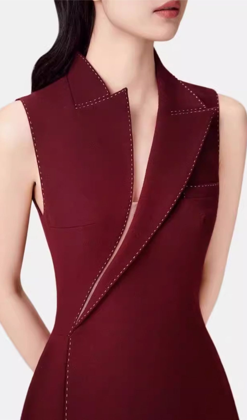 77093d9a73f67b1380c12fcb048d64db.jpg Fashionslee Women Galatea Sleeveless Irregular Midi Dress
