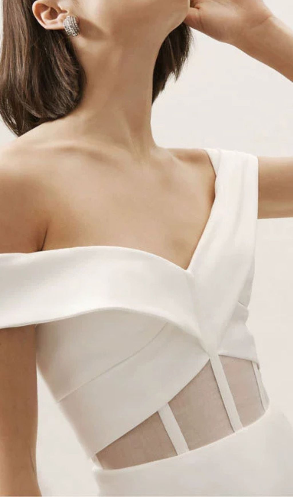 Fashionslee Women Hidemi White Corset Maxi Dress
