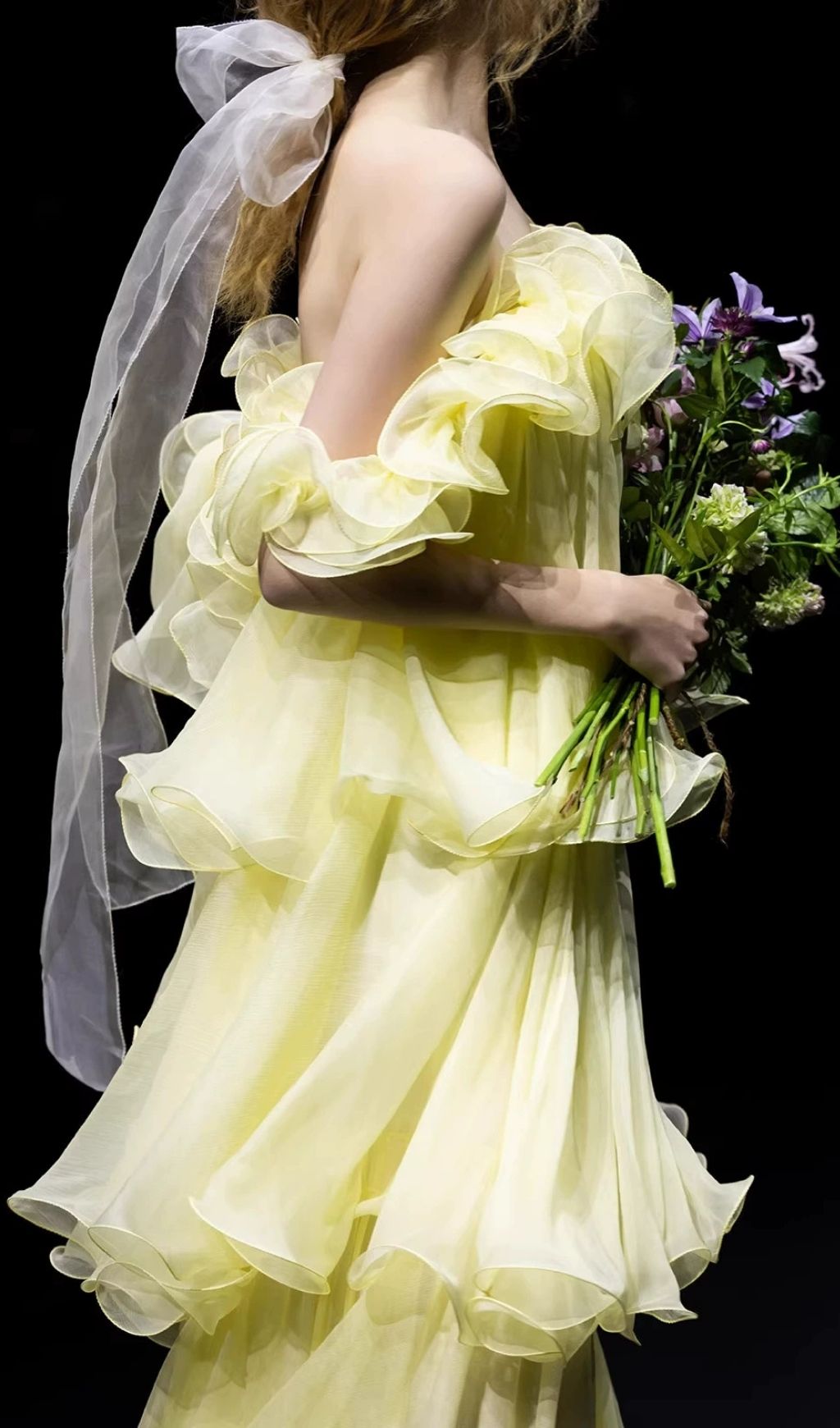 TRENDING YELLOW OFF-SHOULDER RUFFLE MAXI DRESS - OWNCI TRENDING YELLOW OFF-SHOULDER RUFFLE MAXI DRESS - OWNCI