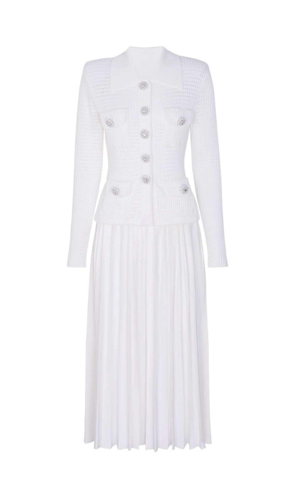 Fashionslee Women Kary Long Sleeve Knit Midi Dress