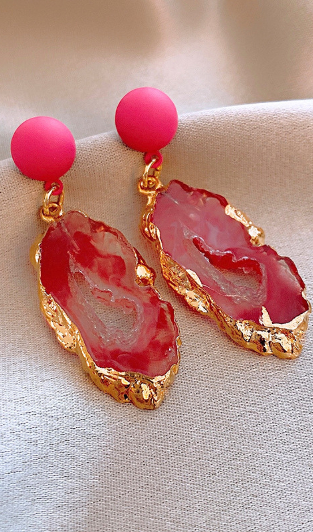 77d25b5bf8d41b6a86796569294df06f.jpg Fashionslee Women Dorothy Pink Earrings