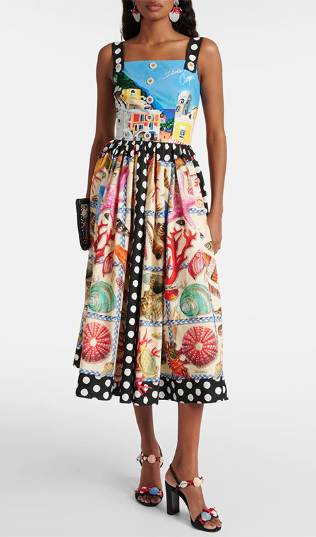 Fashionslee Women Barb Colorful Printed Midi Dress