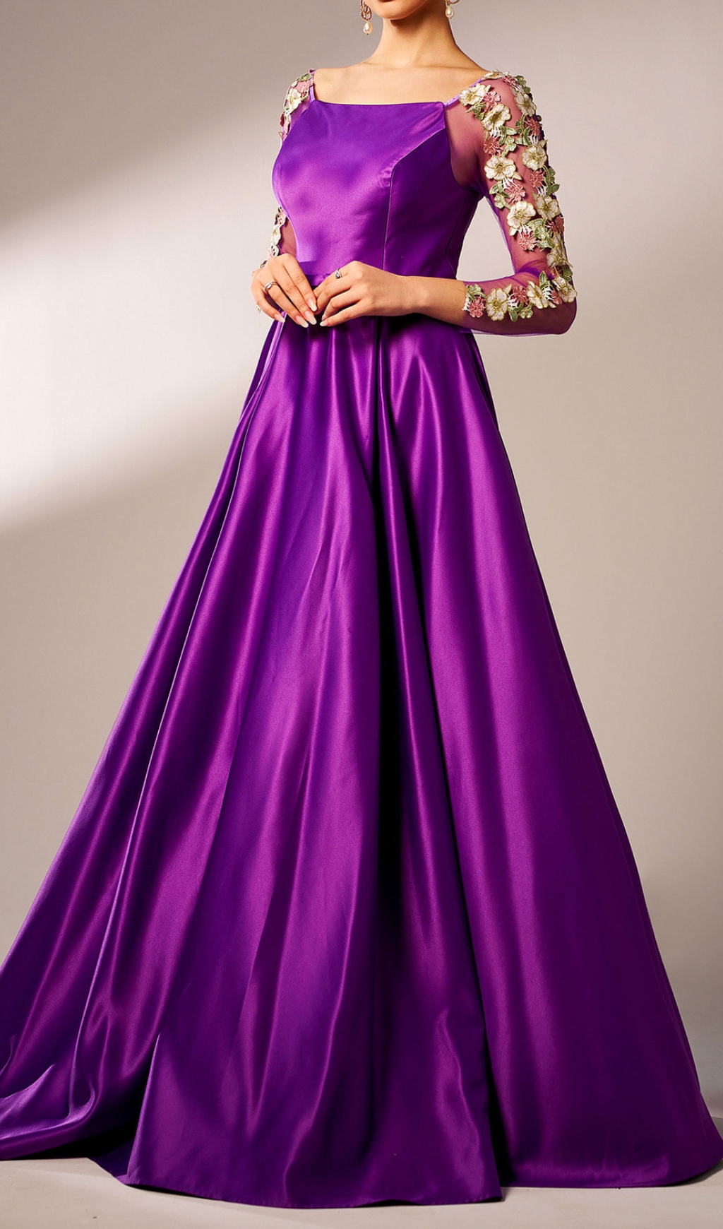 7808370af657f79b6dc377f9a4951148.jpg Fashionslee Women Cayenne Purple Flower Maxi Dress