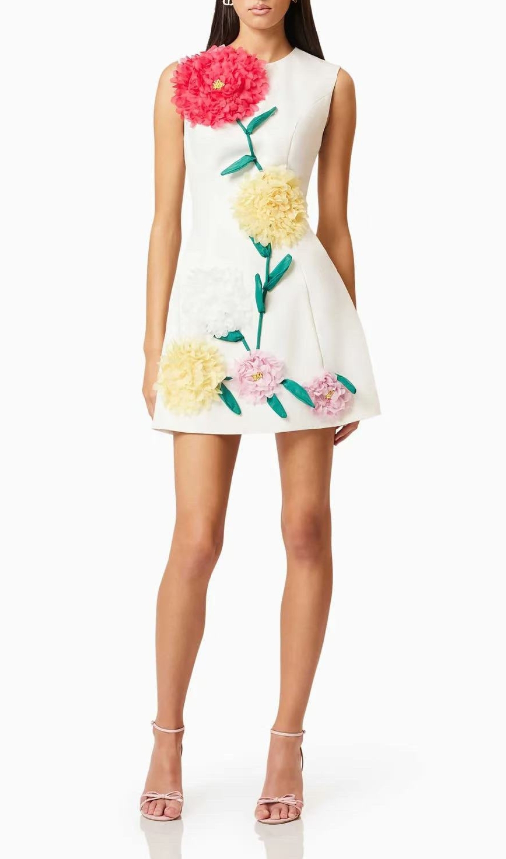 7868e053e3a363508def7acf99697c8f.jpg Fashionslee Women Erica White Flower Mini Dress